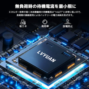 LVYUAN 純正弦波インバーター 1500W DC12V（直流）AC100V（交流）50HZ/60HZ切替