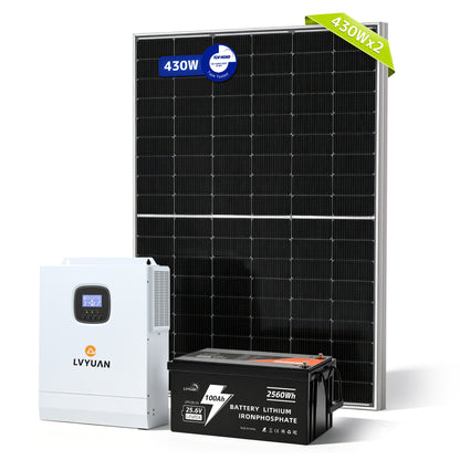 LVYUAN 3000W単相2線式ハイブリッド発電・蓄電システム