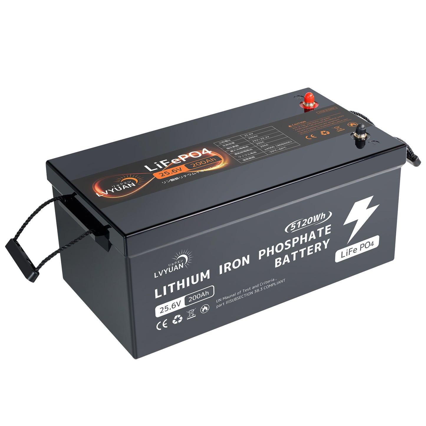 LVYUAN 25.6V/200Ah リン酸鉄リチウムイオンバッテリー