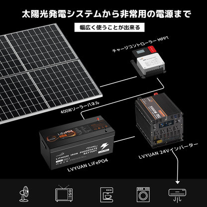 LVYUAN 25.6V/200Ah リン酸鉄リチウムイオンバッテリー