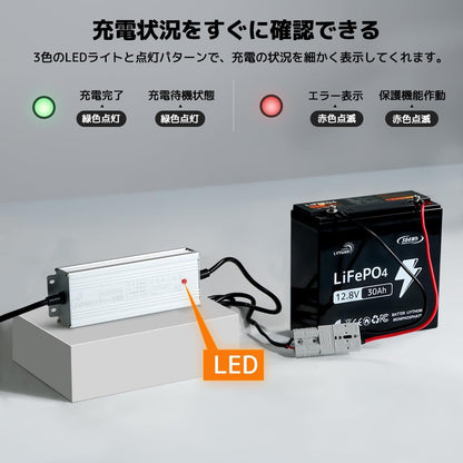 LVYUAN 14.6V 10A リン酸鉄リチウムイオンバッテリー専用充電器