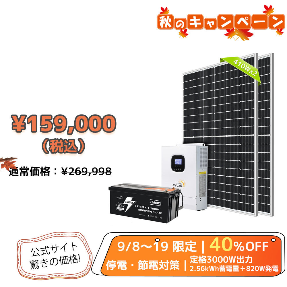 LVYUAN 3000W ソーラーインバーター発電システム