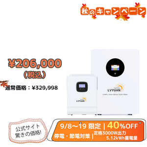 LVYUAN 3000Wハイブリッド蓄電システム