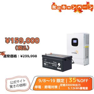 LVYUAN 3000Wハイブリッド蓄電システム