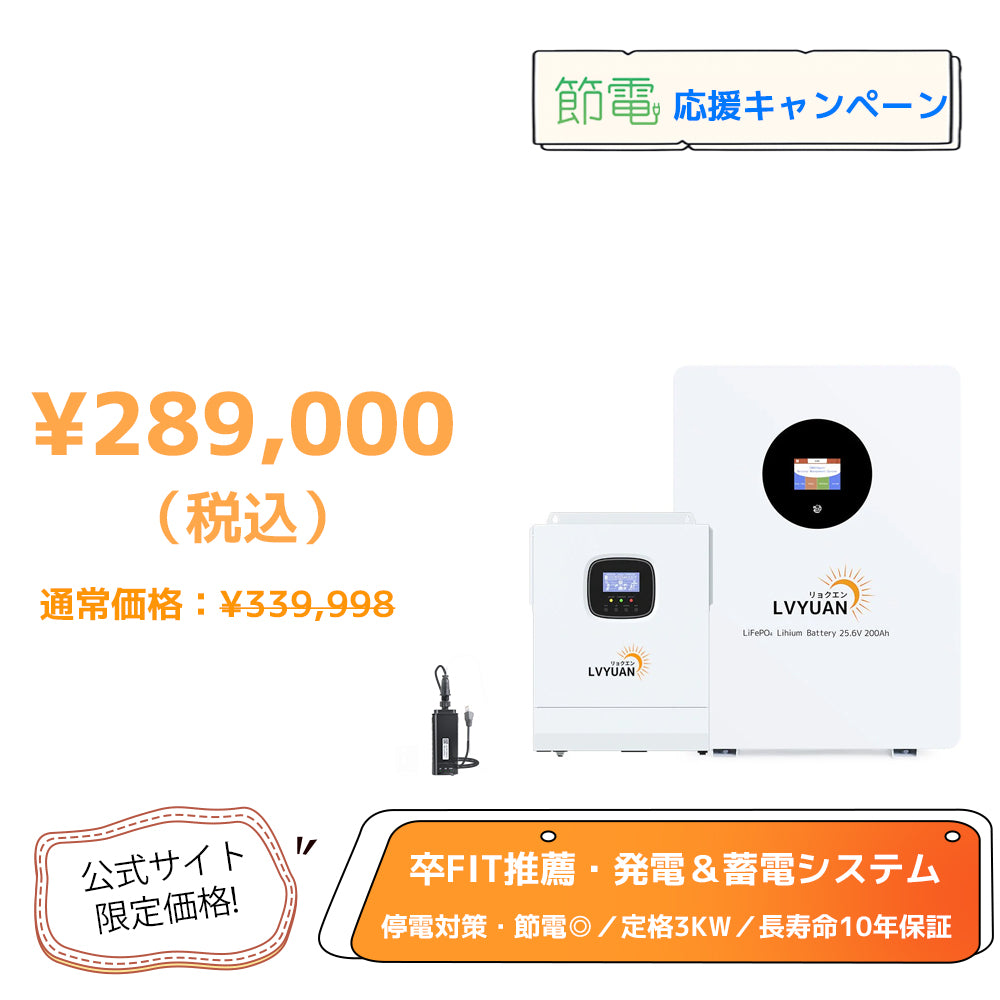 LVYUAN 3000Wハイブリッド蓄電システム