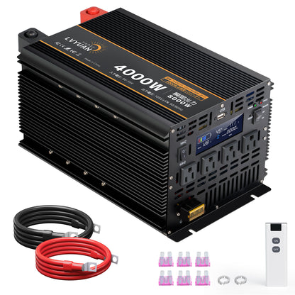 LVYUAN 純正弦波インバーター 4000W DC12V（直流）AC100V（交流）