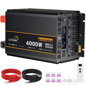 LVYUAN 純正弦波インバーター 4000W DC12V（直流）AC100V（交流）