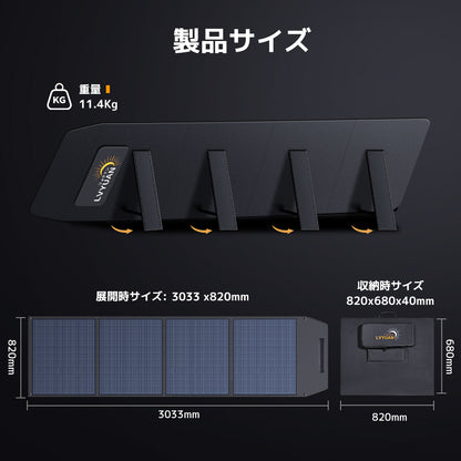 LVYUAN 400W 折り畳み式 ソーラーパネル ULシリーズ