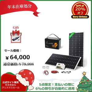 LVYUAN 400W ソーラーパネル発電キット