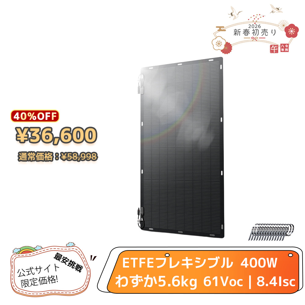 LVYUAN（リョクエン）400W ETFEフレキシブルソーラーパネル