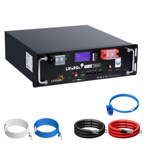 LVYUAN 51.2V/100Ah 5.12kWhリン酸鉄リチウムイオンバッテリー ラック型