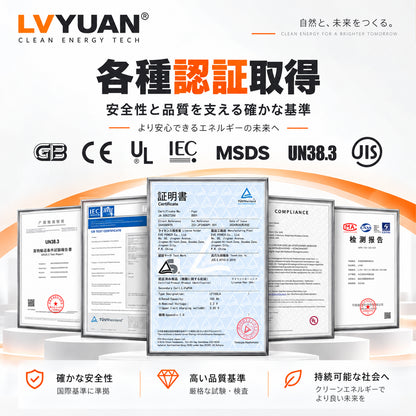 LVYUAN EVE Energy社製 LF100LA 3.2V 102Ah LiFePO4 リン酸鉄リチウムイオン電池セル