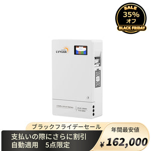 LVYUAN 25.6V/200Ah 5.12kWhリン酸鉄リチウムイオンバッテリー