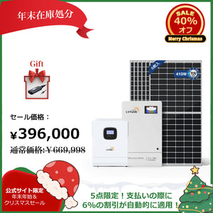 LVYUAN 5000Wハイブリッド発電・蓄電システム 51.2V系LiFePO4バッテリー