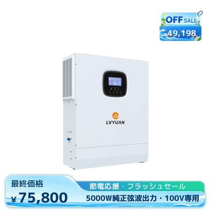 LVYUAN 5000W単相二線式ハイブリッド インバーター