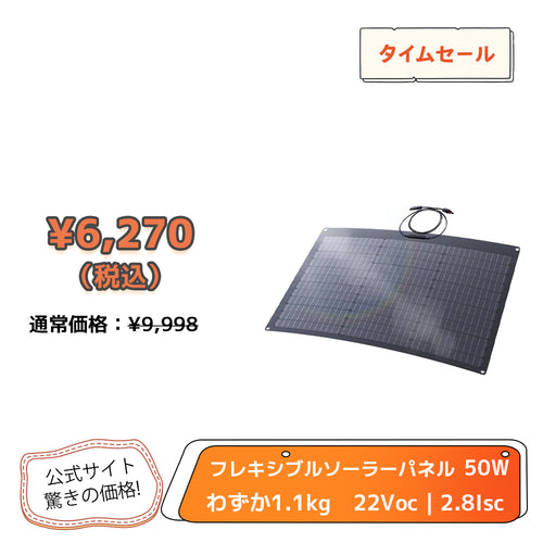 LVYUAN（リョクエン）50W ETFEフレキシブルソーラーパネル