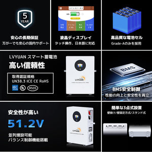 LVYUAN 51.2V（48V）ハイブリッド蓄電システム