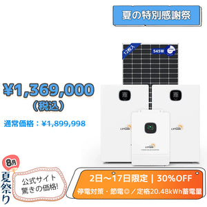 LVYUAN 10000W単相3線式ハイブリッド発電・蓄電システム（10年保証）