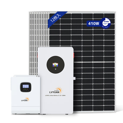 LVYUAN 5000W単相2線式ハイブリッド発電・蓄電システム