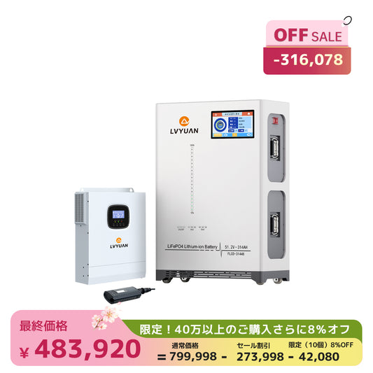 LVYUAN 5000Wハイブリッド蓄電システム