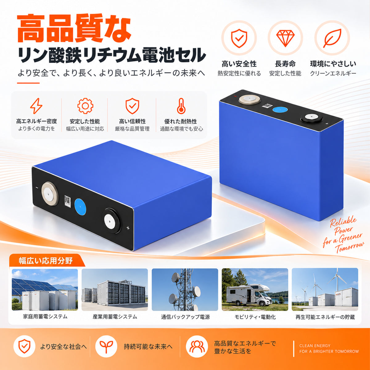 LVYUAN EVE Energy社製 LF100LA 3.2V 102Ah LiFePO4 リン酸鉄リチウムイオン電池セル