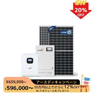 LVYUAN 5000W単相2線式ハイブリッド発電・蓄電システム