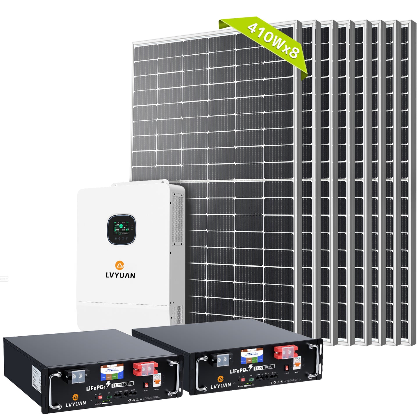 LVYUAN 6500W単相3線式ハイブリッド発電・蓄電システム
