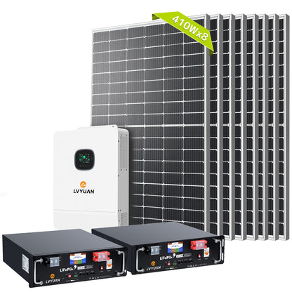 LVYUAN 6500W単相3線式ハイブリッド発電・蓄電システム