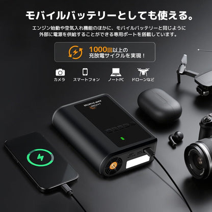 LVYUAN ジャンプスターター＆エアポンプ