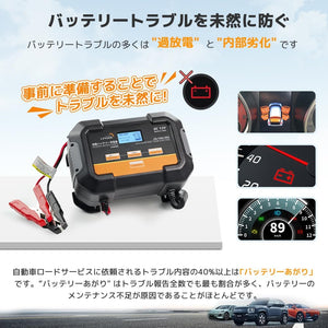 LVYUAN パルスバッテリー充電器 25A 12V鉛バッテリー専用