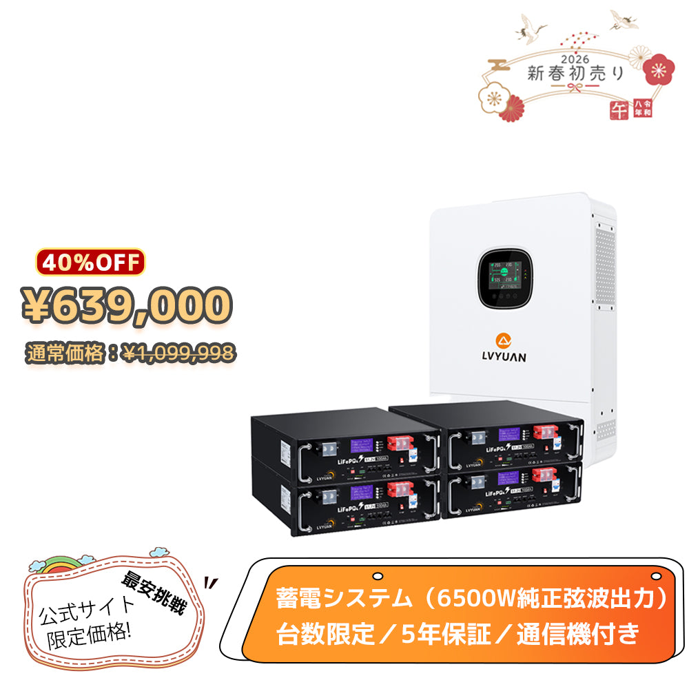 LVYUAN 単相3線式ハイブリッド蓄電システム（ラック型）