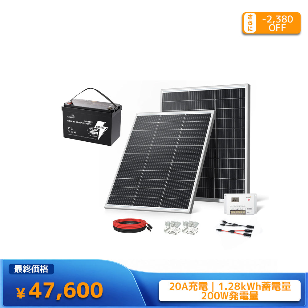 LVYUAN（リョクエン）MPPT チャージコントローラー40A 12V/24V自動切替