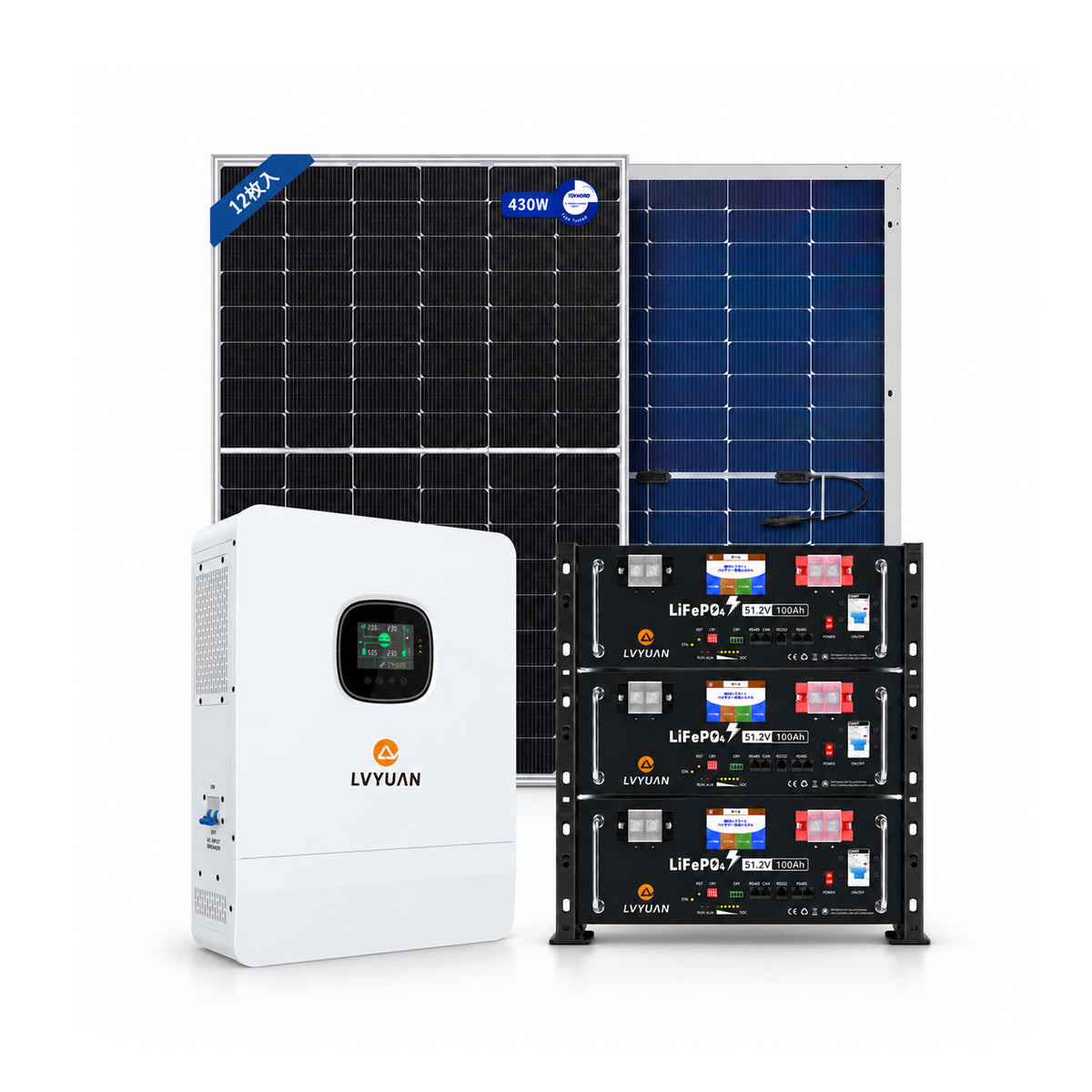 LVYUAN 6500W単相3線式ハイブリッド発電・蓄電システム