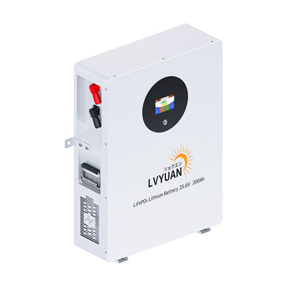 LVYUAN 25.6V/200Ah 5.12kWhリン酸鉄リチウムイオンバッテリー