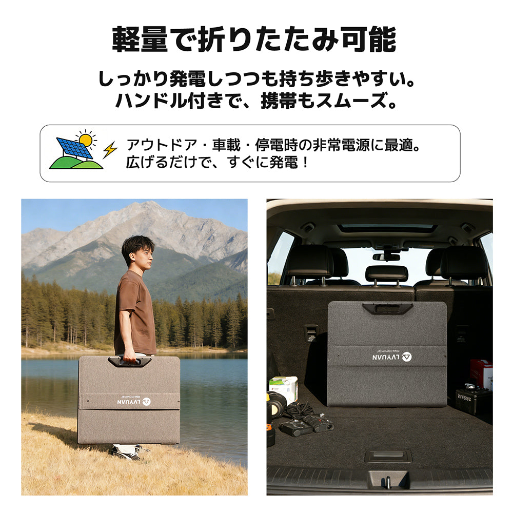 LVYUAN 400W 折り畳み式 ソーラーパネル SPシリーズ