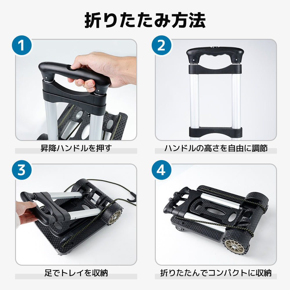 LVYUAN(リョクエン)折りたたみ式 キャリーカート耐荷重40kg