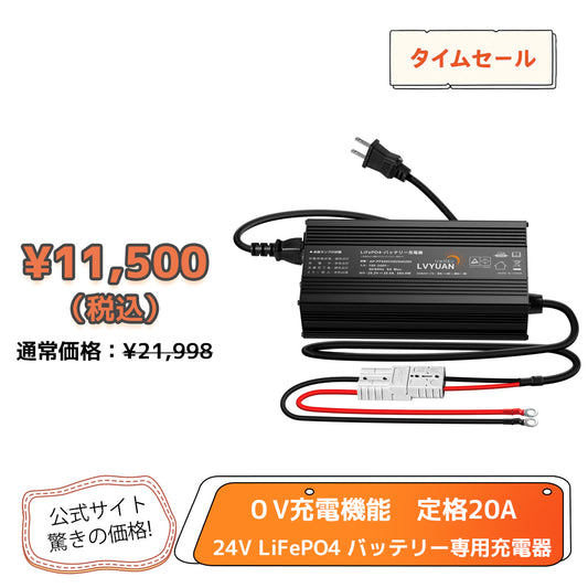 LVYUAN 29.2V 20A リン酸鉄リチウムイオンバッテリー専用充電器