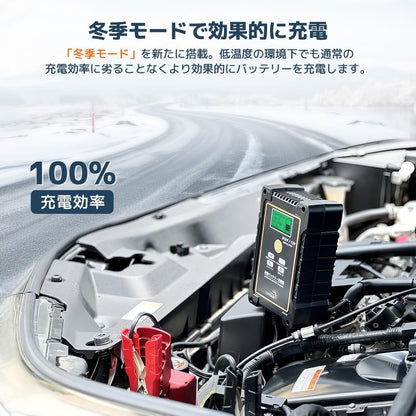 LVYUAN 定格15A パルスバッテリー充電器 6V・12V鉛バッテリー対応