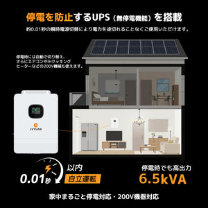 LVYUAN 6500W単相三線式ハイブリッド インバーター