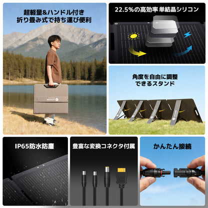 LVYUAN 200W 折り畳み式 ソーラーパネル SPシリーズ