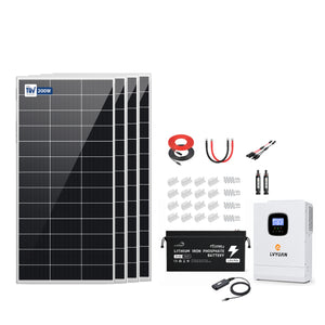 LVYUAN 800W ソーラーパネル発電キット