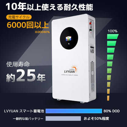 LVYUAN 5000W単相2線式ハイブリッド発電・蓄電システム