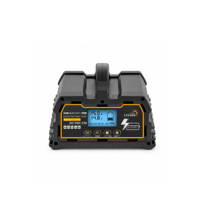 LVYUAN 定格15A パルスバッテリー充電器 12V・24V鉛蓄 / 12.8Vリチウム電池両用