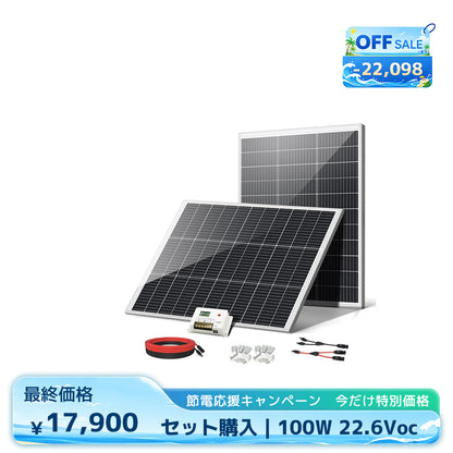 LVYUAN 200W ソーラーパネル発電キット