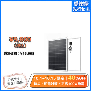 LVYUAN（リョクエン）100W 単結晶ソーラーパネル