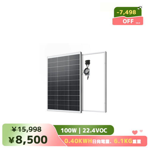 LVYUAN（リョクエン）100W 単結晶ソーラーパネル