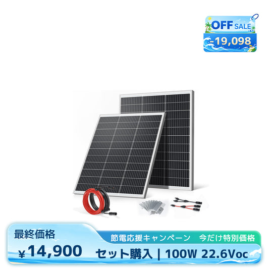 LVYUAN 200W ソーラーパネル発電キット
