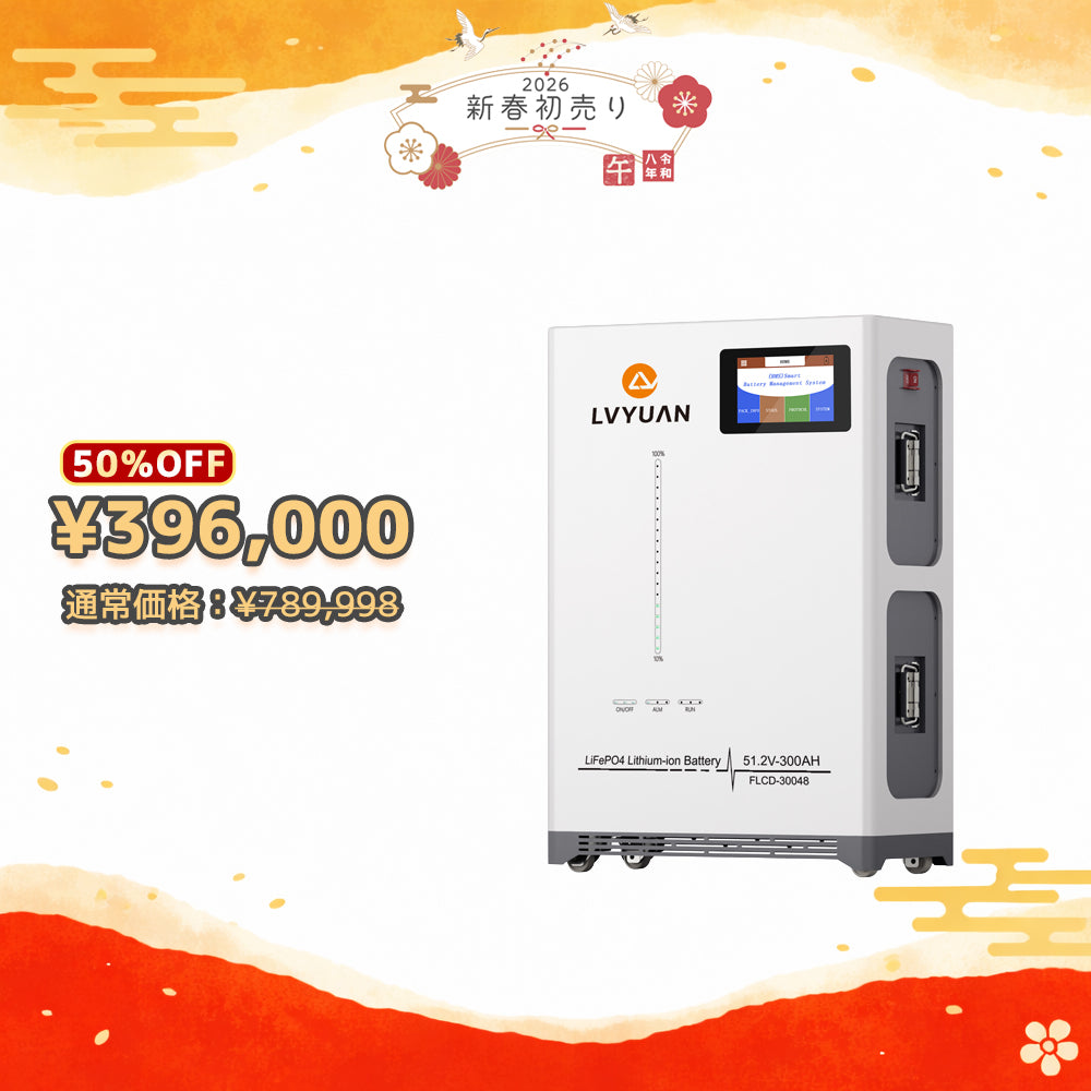 LVYUAN 51.2V/314Ah 16.07kWhリン酸鉄リチウムイオンバッテリー
