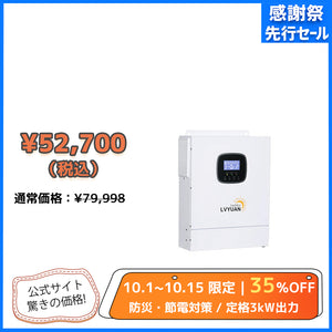 LVYUAN 3000W単相二線式ハイブリッド インバーター