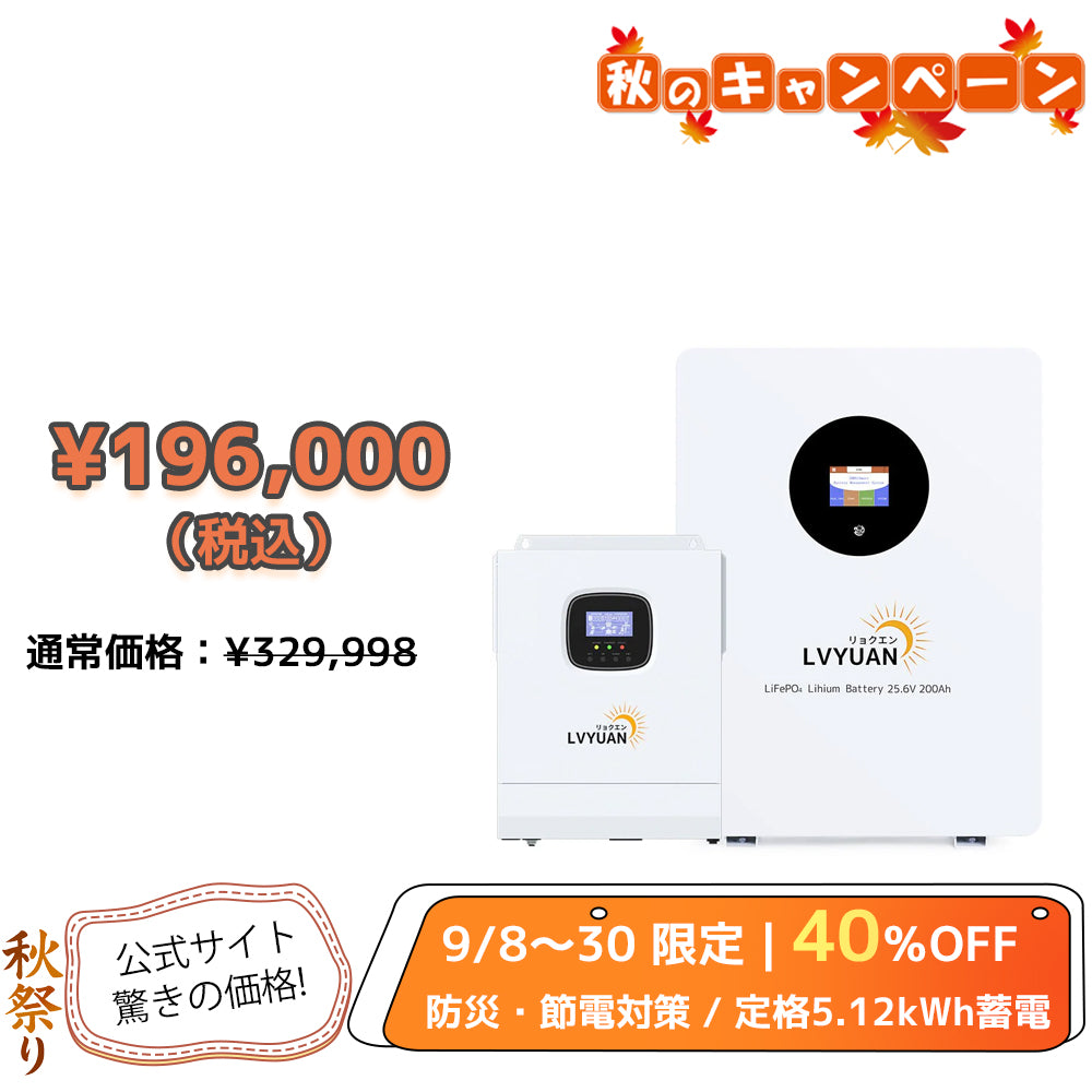 LVYUAN 3000Wハイブリッド蓄電システム